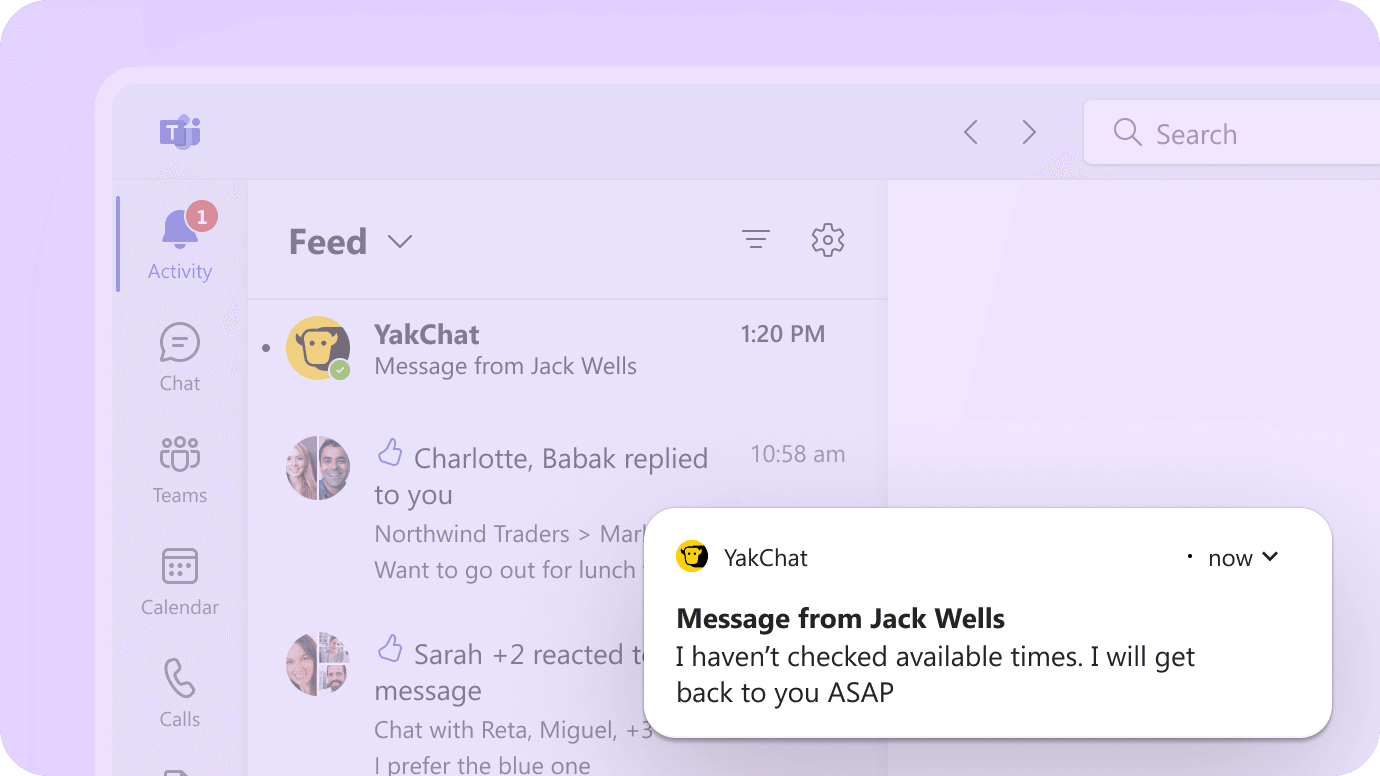 YakChat messaging app image