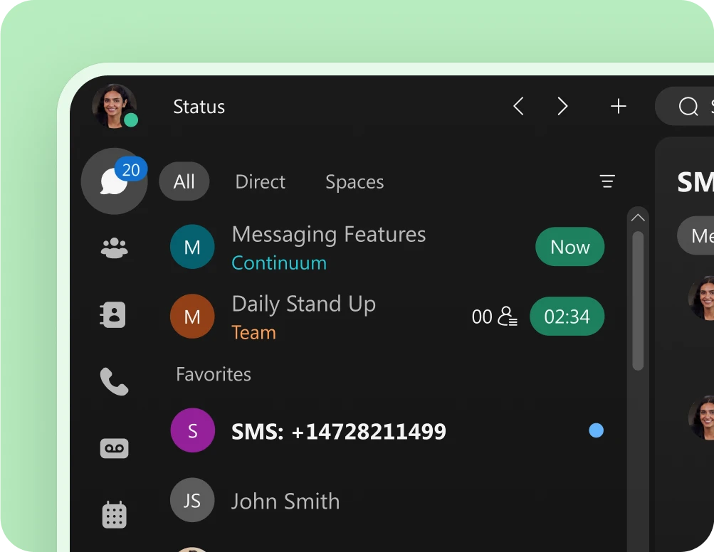Webex private chat alert